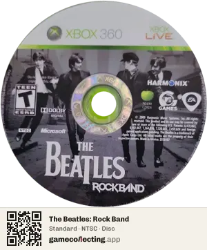 The Beatles: Rock Band Xbox 360, NTSC disc