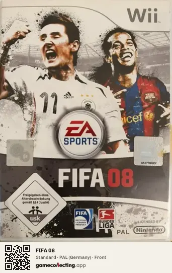 FIFA 08 Nintendo Wii, Germany box front