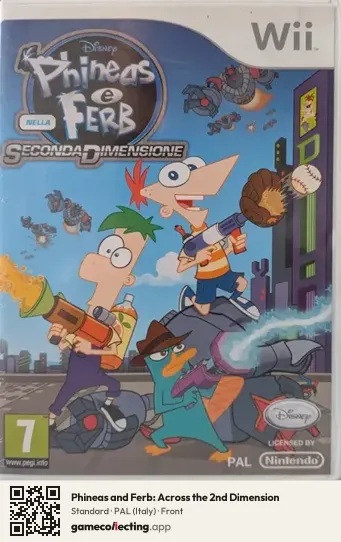 Phineas and Ferb: Across the 2nd Dimension Nintendo Wii, Italy box front