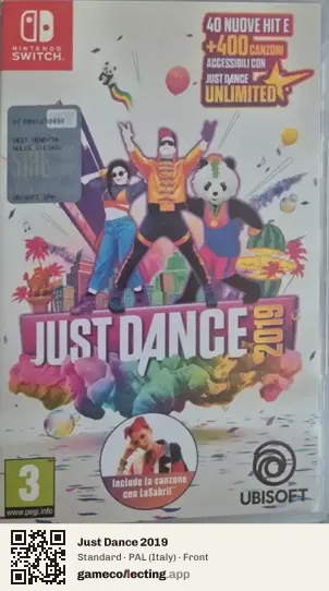 Just Dance 2019 Nintendo Switch, Italy box front