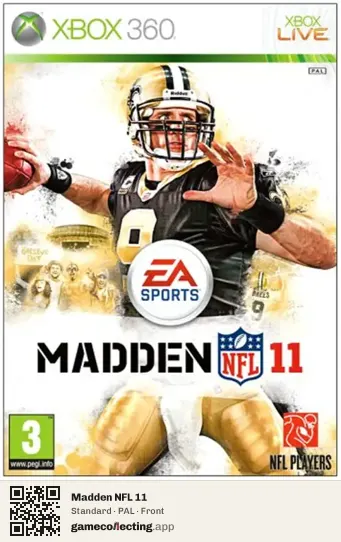 Madden NFL 11 Xbox 360, PAL box front
