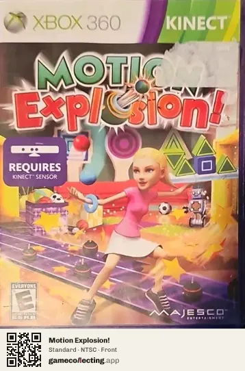 Motion Explosion! Xbox 360, NTSC box front