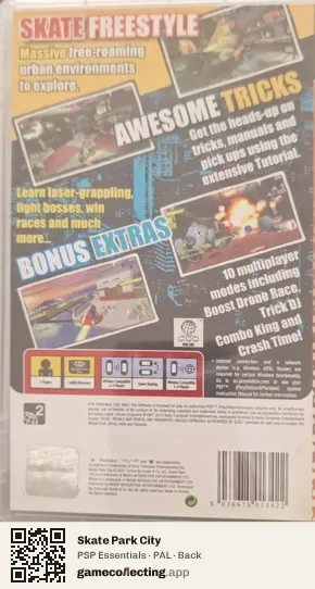 Skate Park City PlayStation Portable, PAL box back