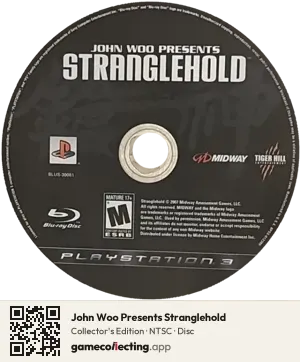 John Woo Presents Stranglehold PlayStation 3, NTSC disc
