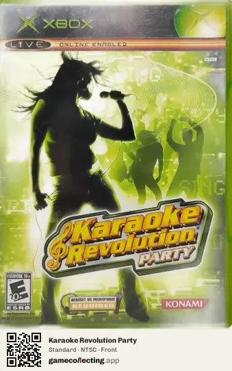 Karaoke Revolution Party Xbox, NTSC box front