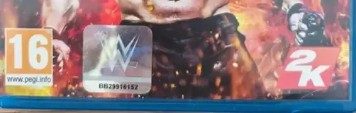 WWE 2K17, the PEGI square on its front