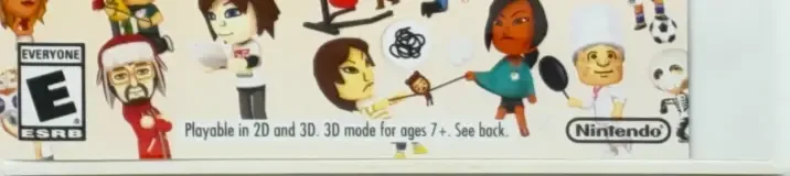 Tomodachi Life, the ESRB box on its front