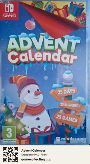 Advent Calendar Nintendo Switch, PAL box front