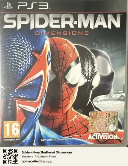 Spider-Man: Shattered Dimensions PlayStation 3, Italy box front