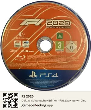 F1 2020 PlayStation 4, PAL disc
