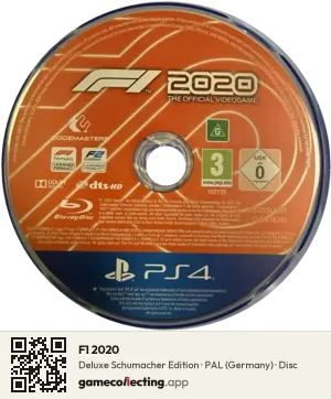 F1 2020 PlayStation 4, PAL disc