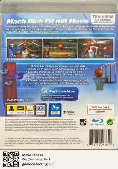 Move Fitness PlayStation 3, Germany box back