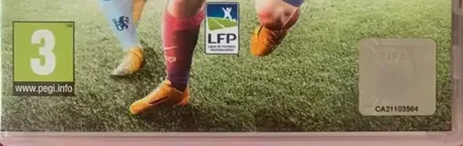 FIFA 15, the PEGI square on its front