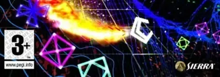 Geometry Wars: Galaxies, the PEGI square on its front