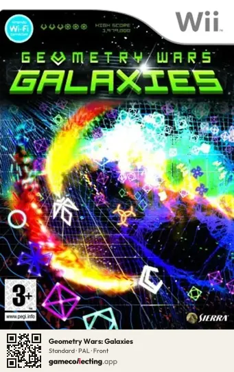 Geometry Wars: Galaxies Nintendo Wii, PAL box front