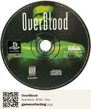 OverBlood PlayStation, NTSC disc
