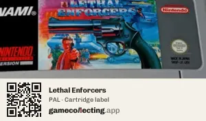 Lethal Enforcers Super Nintendo Entertainment System, PAL cartridge label