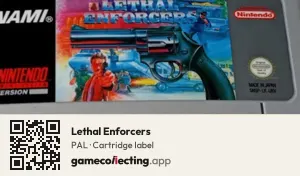 Lethal Enforcers Super Nintendo Entertainment System, PAL cartridge label