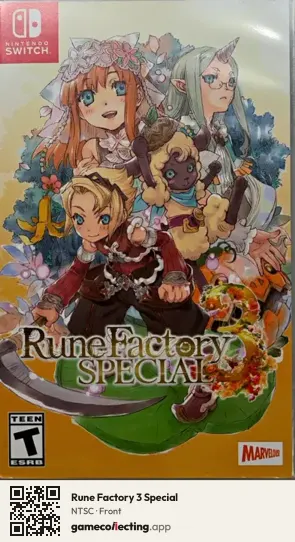 Rune Factory 3 Special Nintendo Switch, NTSC box front