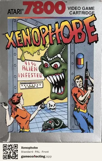 Xenophobe Atari 7800, PAL box front