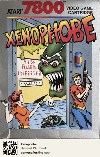 Xenophobe Atari 7800, PAL box front
