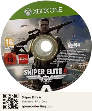 Sniper Elite 4 Xbox One, PAL disc
