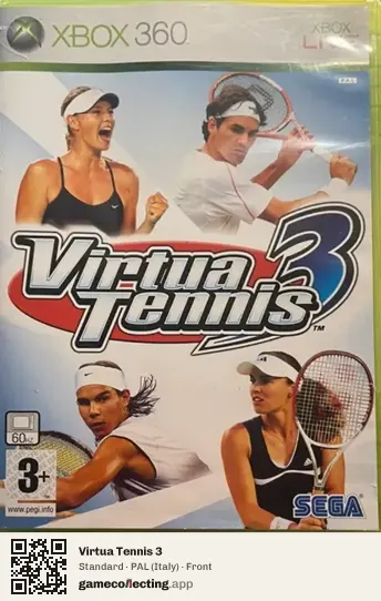 Virtua Tennis 3 Xbox 360, Italy box front