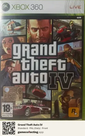 Grand Theft Auto IV Xbox 360, Italy box front