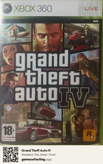 Grand Theft Auto IV Xbox 360, Italy box front