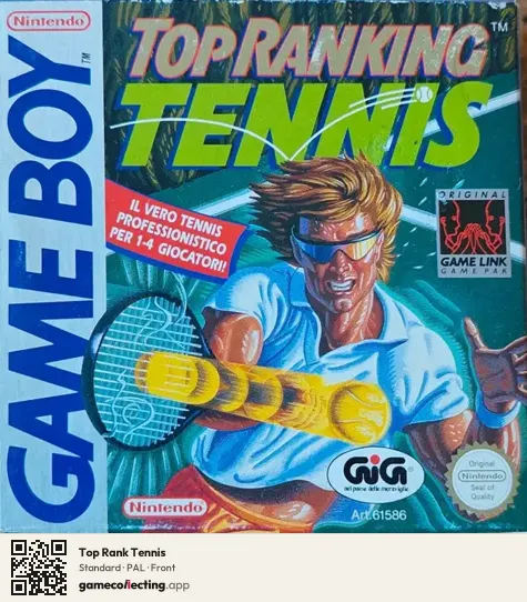 Top Rank Tennis Game Boy, PAL box front