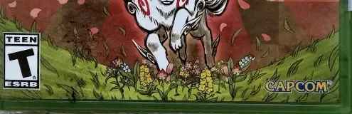 Ōkami HD, the ESRB box on its front