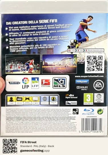 FIFA Street PlayStation 3, Italy box back