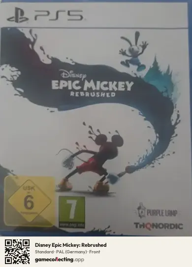 Disney Epic Mickey: Rebrushed PlayStation 5, Germany box front