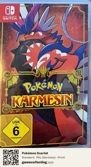 Pokémon Scarlet Nintendo Switch, Germany box front