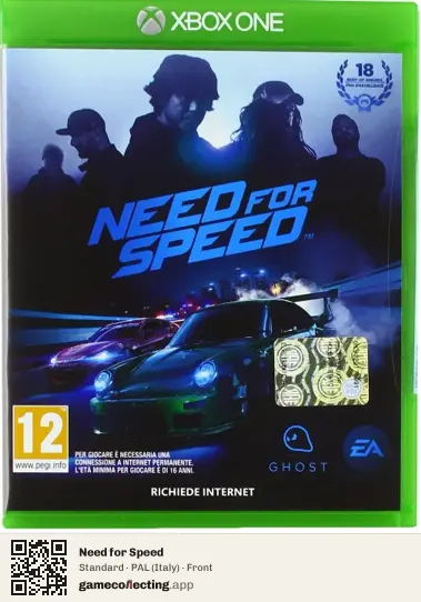 Need for Speed Xbox One, Italy box front