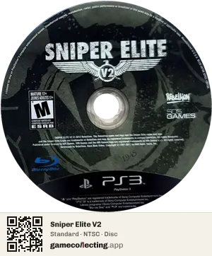 Sniper Elite V2 PlayStation 3, NTSC disc