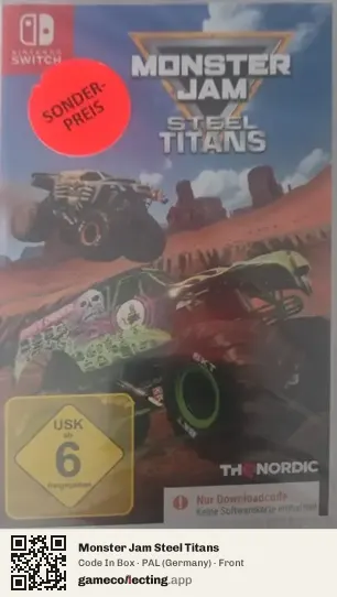 Monster Jam Steel Titans Nintendo Switch, Germany box front