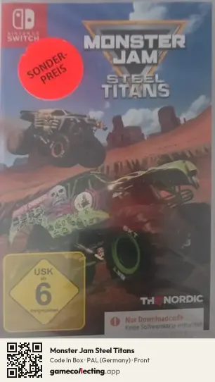 Monster Jam Steel Titans Nintendo Switch, Germany box front