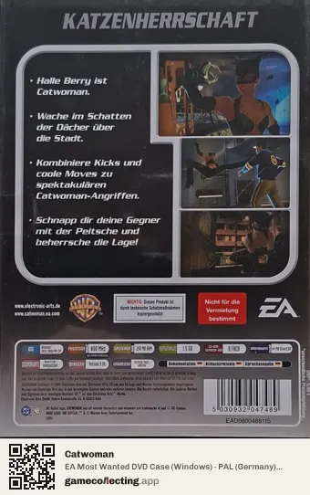 Catwoman Computer, Germany box back