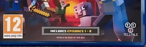 Minecraft: Story Mode, the PEGI square on its front