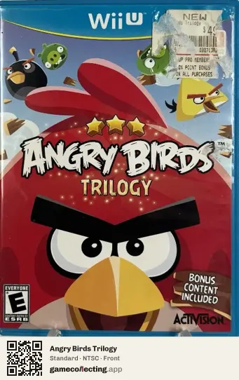 Angry Birds Trilogy Nintendo Wii U, NTSC box front