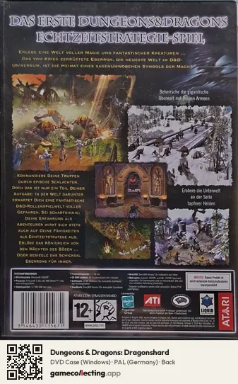 Dungeons & Dragons: Dragonshard Computer, Germany box back