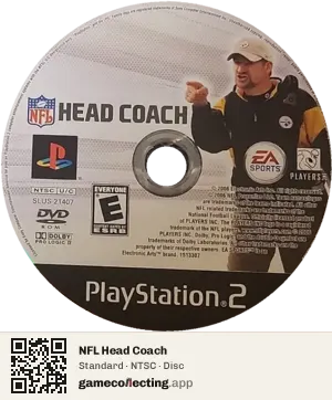 NFL Head Coach PlayStation 2, NTSC disc
