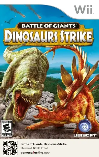 Battle of Giants: Dinosaurs Strike Nintendo Wii, NTSC box front