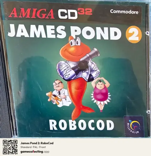 James Pond 2: RoboCod Amiga CD32, PAL box front
