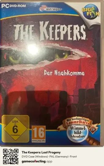 The Keepers: Lost Progeny Computer, Germany box front