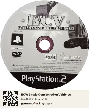 BCV: Battle Construction Vehicles PlayStation 2, PAL disc
