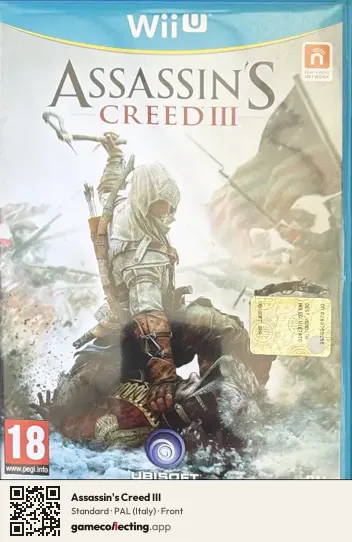 Assassin's Creed III Nintendo Wii U, Italy box front