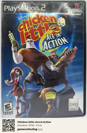 Chicken Little: Ace in Action PlayStation 2, NTSC box front