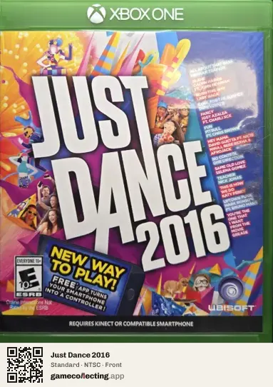Just Dance 2016 Xbox One, NTSC box front